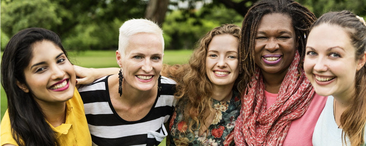 Women in a group photo