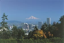 Mt. Hood from Rose Garden