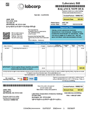 Labcorp Bill Example