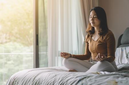 Person meditating