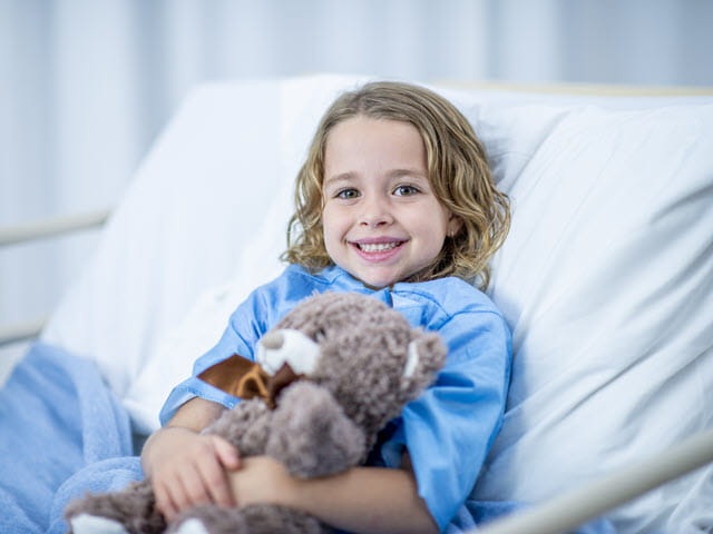 Little girl stuffed animal