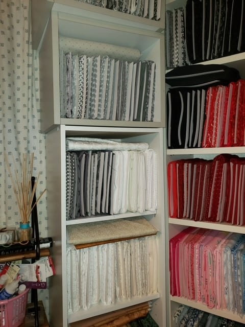 Shelves of fabric