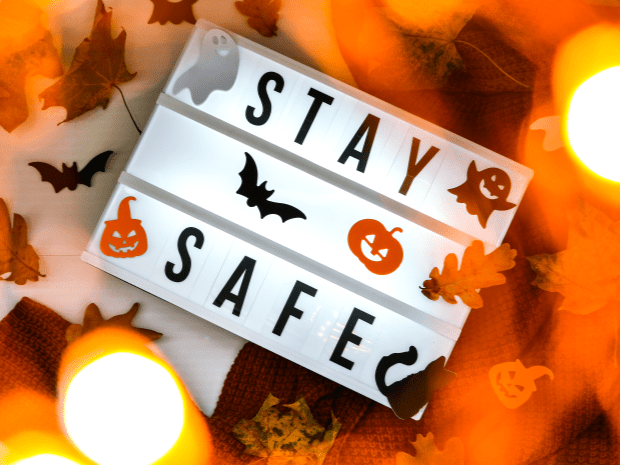 Stay Safe Halloween sign