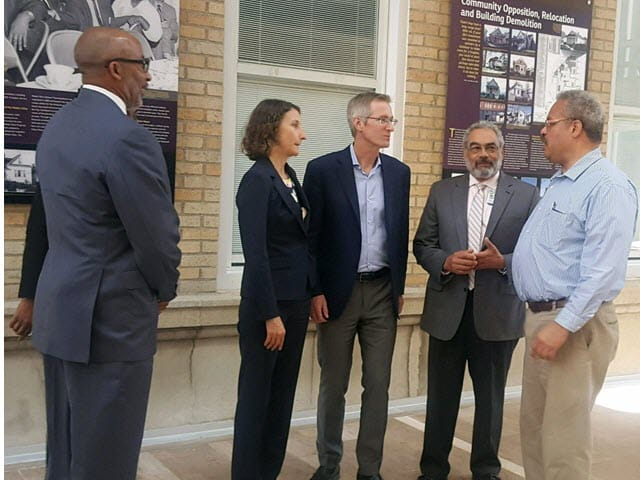 George J. Brown, M.D. with city and community leaders.