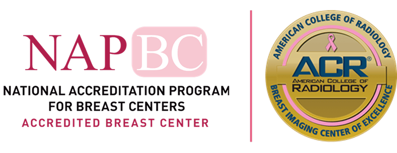 Accredited breast center logos