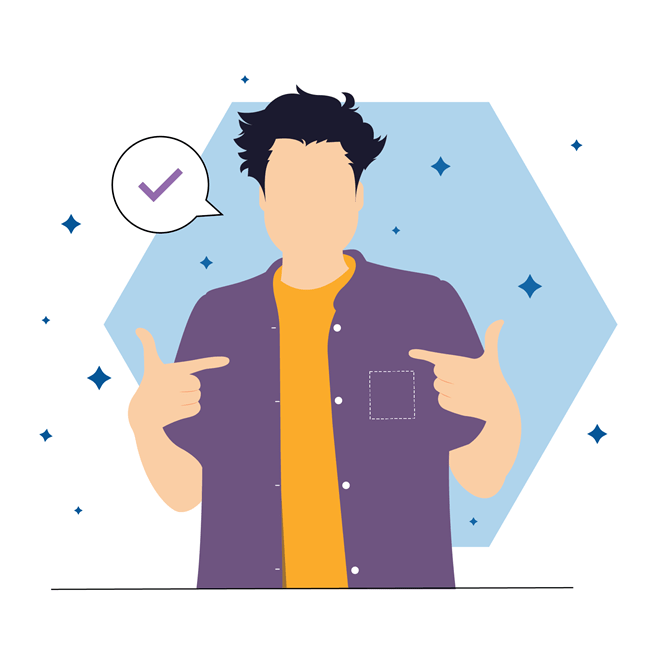 graphic of man who thinks he would know if he has colon cancer without symptoms