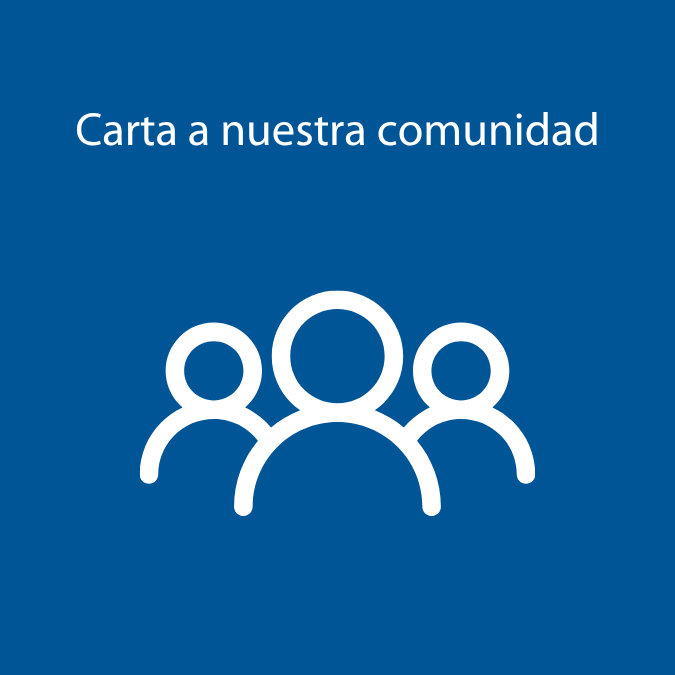 Spanish letter to the community icon