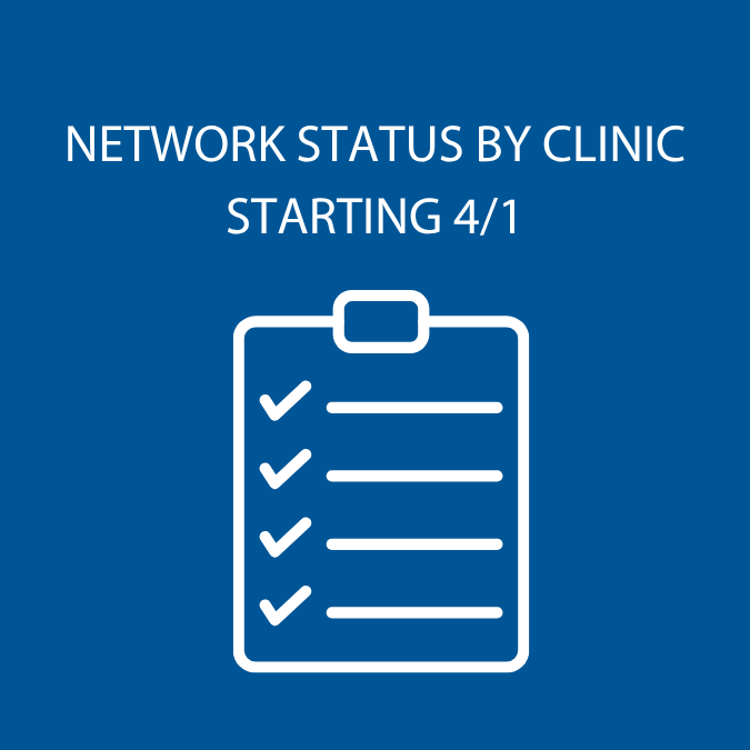 Network status by clinic icon