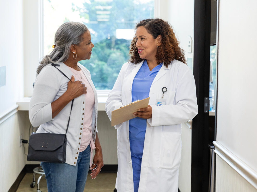 doctor and patient in conversation