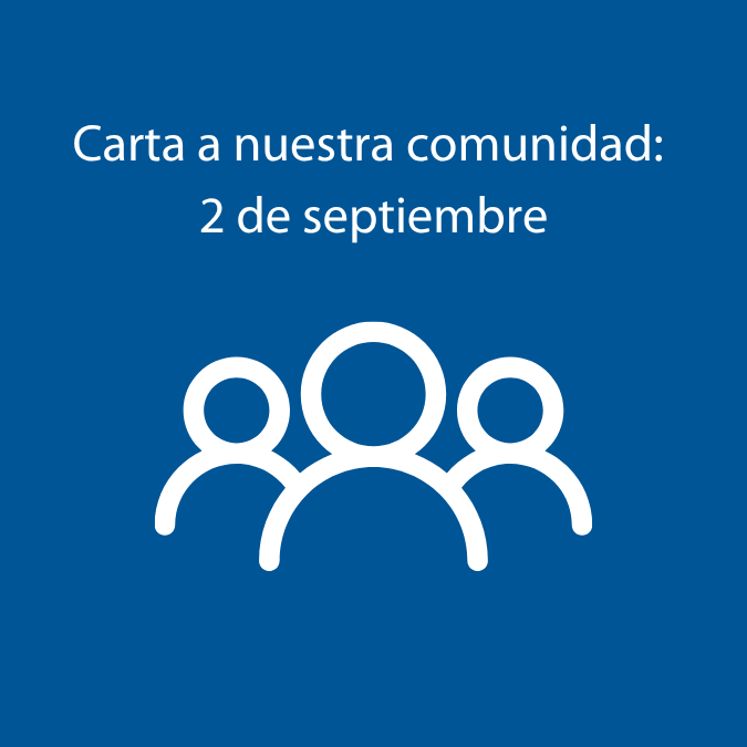 Letter to our community: September 2