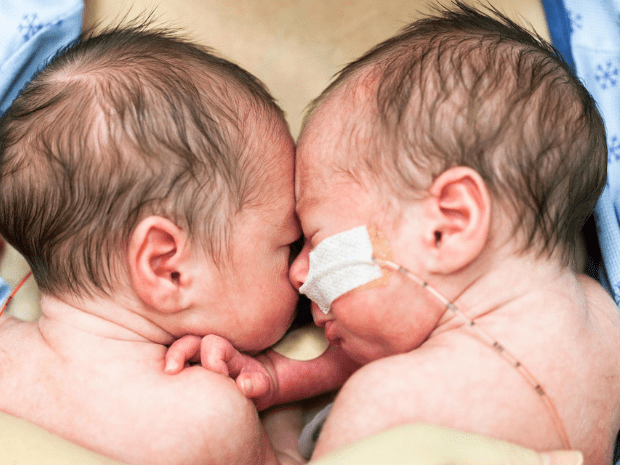 two babies in NICU