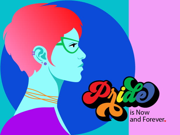 Colorful graphic of Sara Holloway