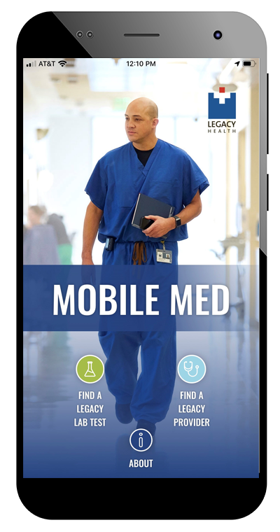 MobileMed landing screen