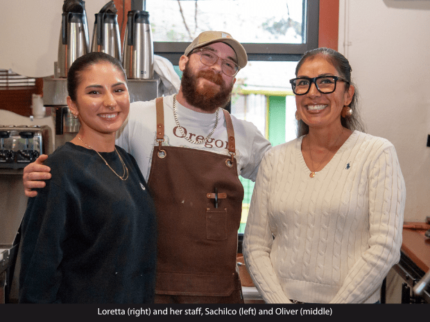 Loretta Guzman pictured with Sachilco and Oliver